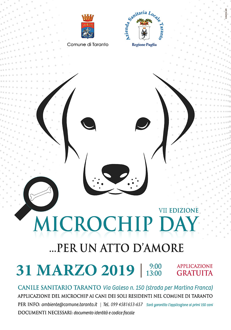 Microchipday, Taranto e la tutela degli animali