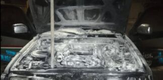 bruciata auto ezione civile a massafra