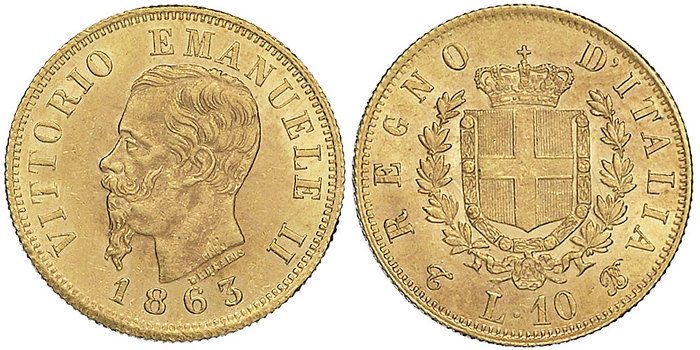 10 lire d'oro