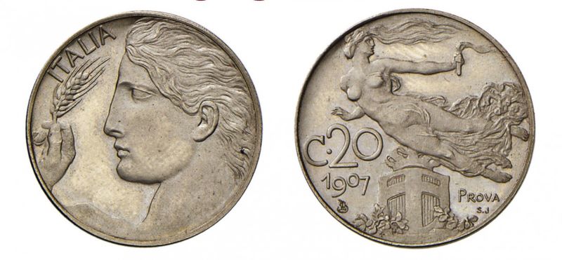 Antica moneta da 20 centesimi