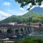 Cattedrale di alberi e ponti sospesi in Lombardia, paesaggio incantato ispirato a Tolkien.